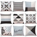 1 satz von 9 stück moderne kissenbezug geometrie serie dekorative faux leinen kissenbezug home sofa dekoratives außenkissen für sofa couch bett stuhl Lightinthebox
