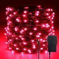 Minetom Lichterketten Streifen 33ft 100 LED wasserdichte Glühwürmchen Lichter auf Kupferdraht mit DC12V Adapter enthalten Sternenlichterketten für Hochzeit Indoor Outdoor Weihnachten Terrasse Lightinthebox