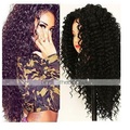 schwarze perücken für frauen synthetische perücke afro lockig mit babyhaar perücke sehr langes natürliches schwarzes synthetisches haar 62-66 zoll frauen afroamerikanerperücke schwarz Lightinthebox