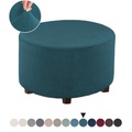 Ottomane Schonbezüge Runde Fußstütze Sofa Schonbezüge Fußhocker Schutzhüllen Stretch Stoff Aufbewahrung Ottomane Bezüge, High Spandex Schonbezug maschinenwaschbar Lightinthebox