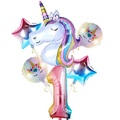 Lighinthebox, Einhorn Ballons für 1. Geburtstag Mädchen Dekorationen, 32 Zoll Nummer 1 Ballon großer Regenbogen Einhorn Ballon für Einhorn Thema Partydekoration, erste Geburtstagsparty für Mädchen Lightinthebox