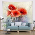 Wandteppich Art-Deco-Decke Vorhang Picknicktisch Tuch hängen zu Hause Schlafzimmer Wohnzimmer Schlafsaal Dekoration Polyesterfaser moderne aquarellfarbene Blumen Lightinthebox