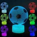 Lighinthebox, Fußball 3D-LED-Nachtlicht 7 Farben wechselnd für Kind Mädchen optische Täuschung Lampe Nachtlicht für Schlafzimmer Lampen mit Fernbedienung USB-Batterieleistung Urlaub Wohnkultur Lightinthebox