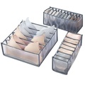 Lighinthebox, 3 teile/satz faltbare aufbewahrungsbox socken magie mesh transparent karierten stoff künstler hause bh unterwäsche finish box Lightinthebox