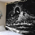Wandteppich Kunst Dekor Decke Vorhang Picknick Tischdecke hängen zu Hause Schlafzimmer Wohnzimmer Schlafsaal Dekoration abstrakte Bergsonne Lightinthebox
