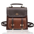 Damen Schultasche Rucksack Mini Rucksack PU-Leder Schulanfang Täglich Reisen Hohe Kapazität Wasserdicht Feste Farbe Gelbliches Braun Schwarz Dunkelgrün Lightinthebox
