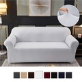 weiß Stretch Sofabezug Schonbezug Elastisch Couchgarnitur Zweisitzer 4- oder 3-Sitzer L-Form einfarbig weich strapazierfähig Lightinthebox
