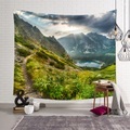 Wandteppich Kunst Dekor Decke Vorhang hängen zu Hause Schlafzimmer Wohnzimmer Dekoration Berglandschaft schönen See Polyester Lightinthebox