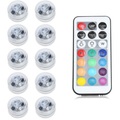 10 stücke 1 w Unterwasserbeleuchtung wasserdicht ferngesteuertes rgb 2 v schwimmbad geeignet für vasen aquarien 2 led-perlen Lightinthebox