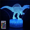 Lighinthebox, 3D Dinosaurier Nachtlicht Illusion Lampe 16 Farbwechsel Dekor Lampe mit Fernbedienung für Wohnzimmer Schlafzimmer Bar beste Geschenk Spielzeug für Jungen Mädchen Lightinthebox