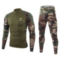 Herren Skiunterwäsche Funktionsunterhemd Außen warm halten Windundurchlässig Fleece-Futter Atmungsaktiv Frühling camuflaje Sportkleidung Polyester Campen und Wandern Jagd Angeln CP schwarz CL Tarnung Lightinthebox