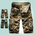 Lighinthebox, Herren Cargo Shorts Kurze Hosen Shorts Kurze Hosen Kurze Hose für Wanderer Zip Multi Pocket Tarnfarben Täglich Festtage 100% Baumwolle Strassenmode Stilvoll Armeegrün Khaki Unelastisch Lightinthebox