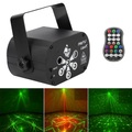 rg laser rgb uv led 8-loch lichtbühneneffekt beleuchtung mit fernbedienung auto sound control für dj club party show Lightinthebox