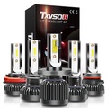 2St TXVSO8 Auto LED Scheinwerfer H10 H9 H7 Leuchtbirnen 8000 lm COB 80 W 6000 k Plug-and-Play Aushöhlen Design Lüfter eingebettet Kühlung Für Universal Alle Modelle Alle Jahre Lightinthebox