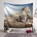 3d löwe wandteppich kunst dekor decke vorhang hängen nach hause schlafzimmer wohnzimmer dekoration polyester löwe Lightinthebox