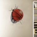 3D gebrochene Wand Kratzer Basketball Zuhause Flur Hintergrunddekoration Abnehmbare PVC-Aufkleber Selbstklebende Wanddekoration für Garten Wohnzimmer Schlafzimmer Küche Spielzimmer Kinderzimmer Lightinthebox