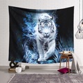 Wandteppich Kunst Dekor Decke Vorhang hängen zu Hause Schlafzimmer Wohnzimmer Dekoration Polyester weißen Tiger Lightinthebox