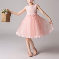 Kinder Kleid für kleine Mädchen Blumenspitze Party Prinzessin einfarbig kausal weiß lila errötend rosa Netzspitze Tüll süße süße Kleider 3-12 Jahre Lightinthebox