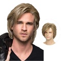 Kunsthaarperücke lockiges Seitenteil Perücke kurz braun blond Kunsthaar Herren Cosplay Partymode blond braun Lightinthebox