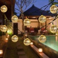 Lighinthebox, Solar Lichterkette LED Außenlicht marokkanischen Ball Garten Licht wasserdicht 10m-50led 7m-30led 5m-20led Globus Fee Lichterkette Kugel Laterne Weihnachtsbeleuchtung für Outdoor-Hochzeitsfeier Home Lightinthebox