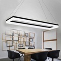Lighinthebox, 90 cm LED-Pendelleuchte quadratisches Design schwarz modernes Insellicht Aluminium Esszimmer Büro Bibliothek 110-120V 220-240V Lightinthebox