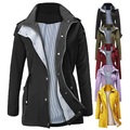 Lighinthebox, Damen Hoodie-Jacke Wasserdichte Wanderjacke Regenjacke Winter Draussen Wasserdicht Windundurchlässig Warm Atmungsaktiv Oberbekleidung Windbreaker Windjacke Regenmantel Jagd Angeln Klettern Violett Lightinthebox