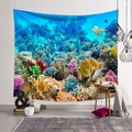 Landschaft Ozean Wandteppich Kunst Dekor Decke Vorhang hängen Zuhause Schlafzimmer Wohnzimmer Dekoration Polyester Lightinthebox
