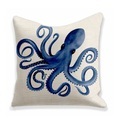Octopus Double Side Kissenbezug 1pc weicher dekorativer quadratischer Kissenbezug Kissenbezug Kissenbezug für Schlafzimmer Wohnzimmer hochwertige maschinenwaschbare Outdoor-Kissen für Sofa Couch Bett Lightinthebox