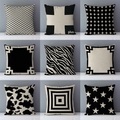 schwarz weiß doppelseite kissenbezug 1pc weicher kissenbezug kissenbezug kissenbezug für sofa schlafzimmer wohnzimmer hochwertige maschinenwaschbare außenkissen für sofa couch bett stuhl Lightinthebox