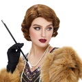 Roaring 20s Perücke Fingerwelle Perücke kurzes lockiges Kunsthaar geeignet für 1920er Cosplay Party Alltag Lightinthebox