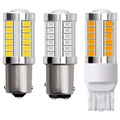 2 stücke led auto glühbirnen 1156 ba15s 1157 bay15d 7443 p21w 3157 12 v smd5730 33 led auto rückfahrlicht blinker licht rücklicht bremslicht tagfahrlicht weiß gelb rot Lightinthebox