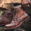 Herren Stiefel Springerstiefel Motorradstiefel Casual Vintage Klassisch Täglich PU Schwarz Braun Herbst Winter Lightinthebox