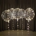 leuchtende transparente helium bobo blase ballons weihnachten hochzeit geburtstagsfeier dekorationen led-schnur leuchten ballons Lightinthebox