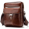 Lighinthebox, Herren Retro Ledertasche Schultertasche umhängetaschen herren Nappaleder Rindsleder Reißverschluss Glatt Täglich Ausgehen Schwarz Braun Lightinthebox