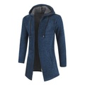 Herren Pullover Strickjacke Pullover Hoodie Zip Pullover Reißverschluss Pullover Jacke Stricken Strick Feste Farbe Mit Kapuze Stilvoll Casual Outdoor Heim Bekleidung Winter Herbst Blau Wein M L XL Lightinthebox