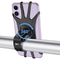 Lighinthebox, Fahrradtelefonhalterung Rutschfest Einstellbar 360-Grad-Flip Flug für Rennrad Geländerad Faltrad Kieselgel Radsport Schwarz Lightinthebox