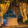 Lighinthebox, Weihnachtsbeleuchtung führte Fenstervorhang Lichterkette 3mx3m-300 LEDs Hochzeit Hausgarten Schlafzimmer Outdoor Innenwanddekorationen Lightinthebox