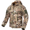 Lighinthebox, Herren Hoodie-Jacke Soft Shell Jacke Tarnmuster-Jagdjacke Außen warm halten Wasserdicht Windundurchlässig Multi-Pocket Winter camuflaje Mantel Polyester Campen und Wandern Jagd Angeln Marineblau ACU Lightinthebox