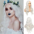 Synthetik Perücke Body Wave Mittelteil Perücke lang A5 Kunsthaar Damen Cosplay Party Mode Schwarz Grau Lightinthebox