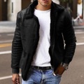 Herren Winterjacke Sherpa-Jacke Wintermantel warm halten Windundurchlässig Regendicht Outdoor Strasse Täglich Reisverschluss Umlegekragen Casual Jacke Oberbekleidung Feste Farbe Tasche Blau Beige Grau Lightinthebox