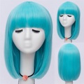 Lighinthebox, Frauen orange kurze Cosplay Perücke mit Pony Bob Frisur hitzebeständige Faser synthetisches glattes Haar Lightinthebox