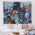 Graffiti Wandteppich Kunst Dekor Decke Vorhang hängen Hause Schlafzimmer Wohnzimmer Dekoration Polyester Lightinthebox