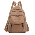 Damen Mini Rucksack Täglich Büro Karriere Feste Farbe PU-Leder Hohe Kapazität Wasserdicht Reißverschluss Schwarz Blau Purpur Khaki Grau Lightinthebox