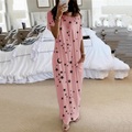 Lighinthebox, Damen Pyjamas Nachthemd Nächtlich 1 pc Stern Einfach Modisch Komfort Heim Täglich Bett Bambus Atmungsaktiv Geschenk Rundhalsausschnitt Kurzarm Bedruckt Frühling Sommer Weiß Blau Lightinthebox