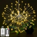 Lighinthebox, feuerwerk weihnachten lichterkette led kupferdraht starburst lichterketten 8 modi hochzeit dekorative hängen für party terrasse garten batteriebetrieben mit fernbedienung Lightinthebox