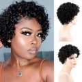 schwarze Perücken für Frauen kurze Afro-Kinky-Lockenperücken für Frauen hitzebeständiges Kunsthaar für die tägliche Party Lightinthebox
