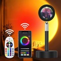 Lighinthebox, rgb sonnenuntergang lampe fernbedienung 16 farben remote app bluetooth sonnenuntergang projektionslampe regenbogen atmosphäre led-lampen 5w usb nachtlichter Lightinthebox