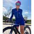 Damen Triathlonanzug Kurzarm Langarm MTB Mountain Rennrad Marineblau RosaWeiß Tarnblau Fahhrad Atmungsaktiv Rasche Trocknung Sport Bekleidung Lightinthebox