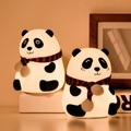 LED süße Cartoon Silikon Panda Nachtlicht USB Lade Touch Sensor buntes Licht Schlafzimmer Nachttischlampe Kinderzimmer Dekoration für Kinder Geburtstagsgeschenke Lightinthebox