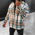 Herren Flanelljacke Flanell Hemden Hemdjacke Hemd Plaid / Karomuster Kragen Beige Outdoor Strasse Langarm Button-Down Bedruckt Bekleidung Modisch Casual Komfortabel / Winter / Herbst / Winter Lightinthebox